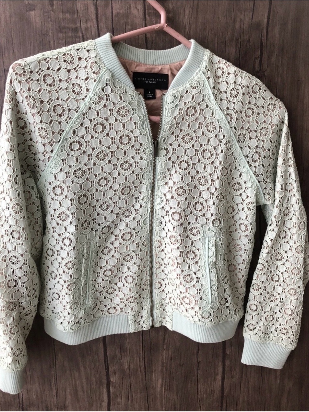 Victoria Beckham for Target Kids Mint Lace Bomber Jacket